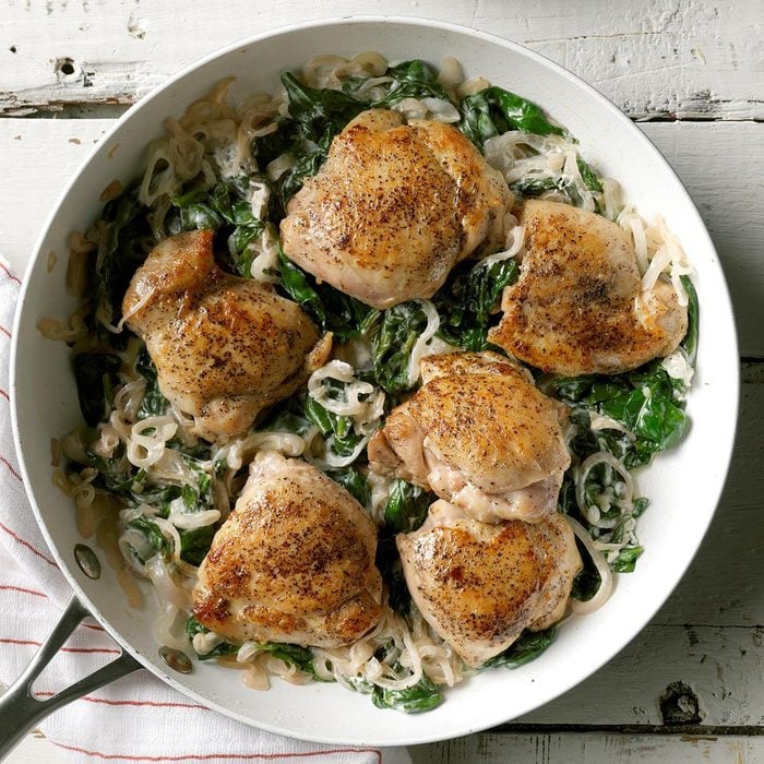 Chicken thighs with shallots