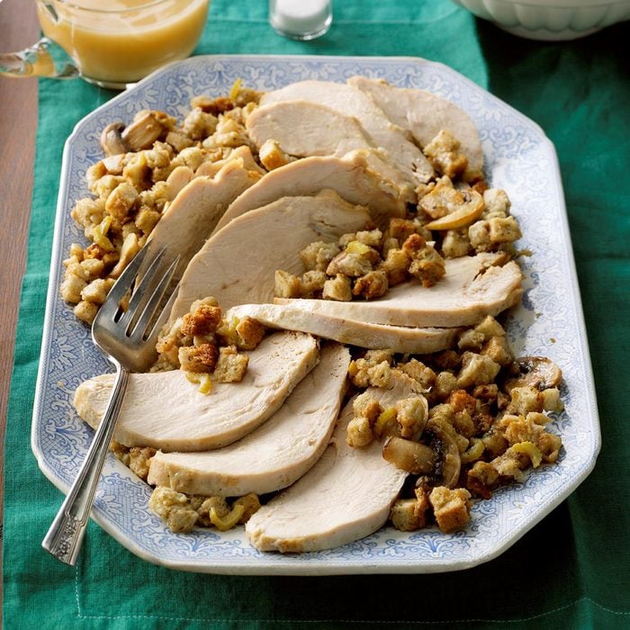 Slow Cooked Turkey with Herbed Stuffing